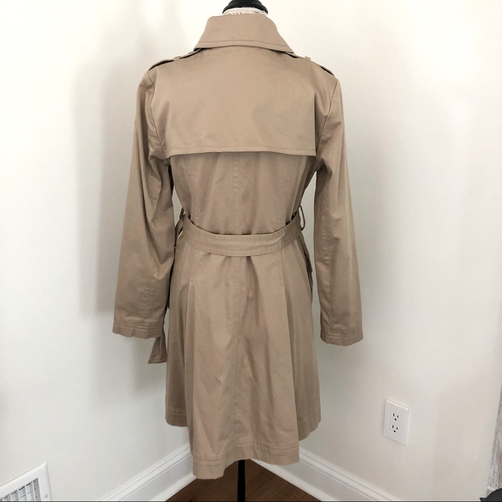 NEW YORK & COMPANY Classic Khaki Trench Coat Size M - Picture 10 of 16